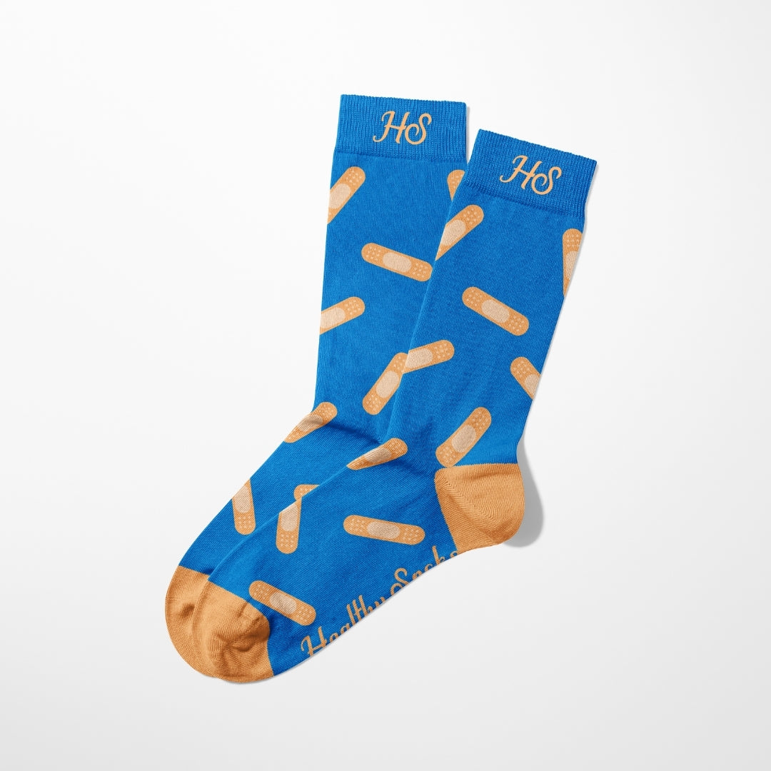 Pflaster-Socken – Blaue Edition