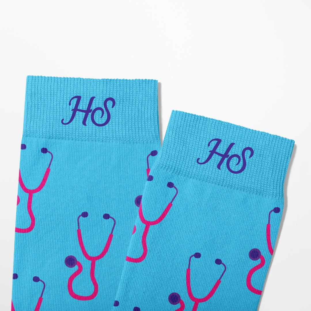 Stethoskop-Socken – Blaue Edition