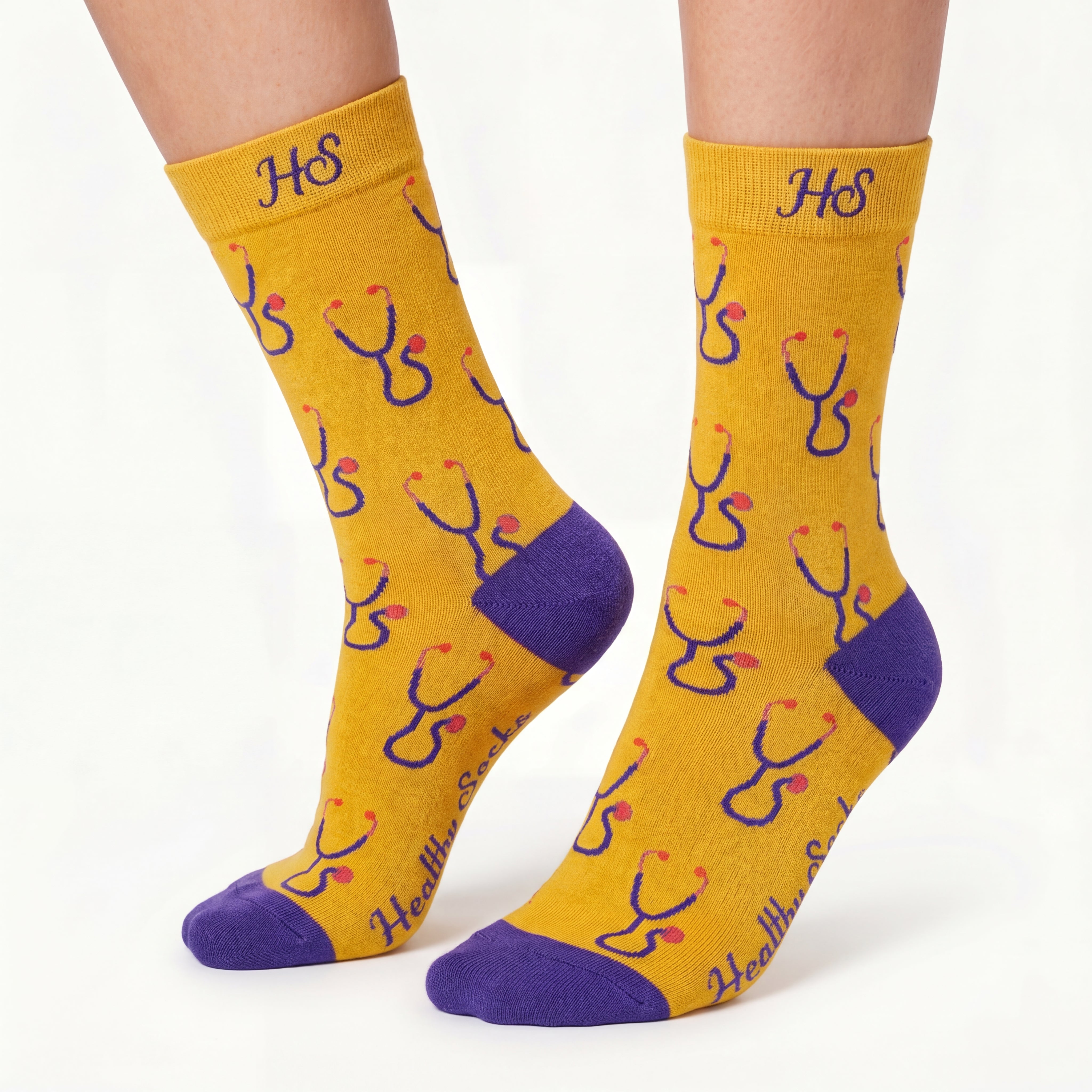 Stethoskop-Socken – Gelbe Edition