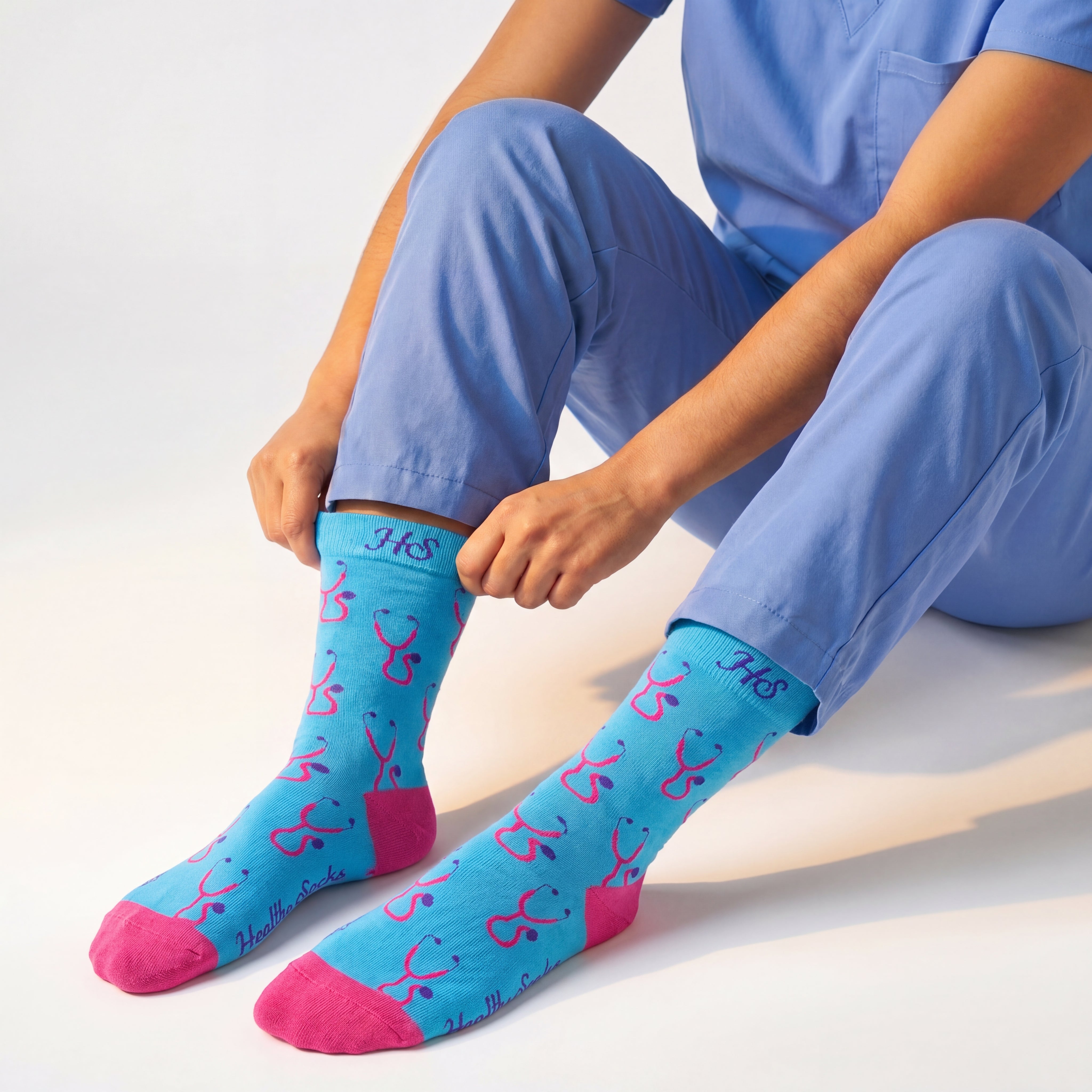 Stethoskop-Socken – Blaue Edition