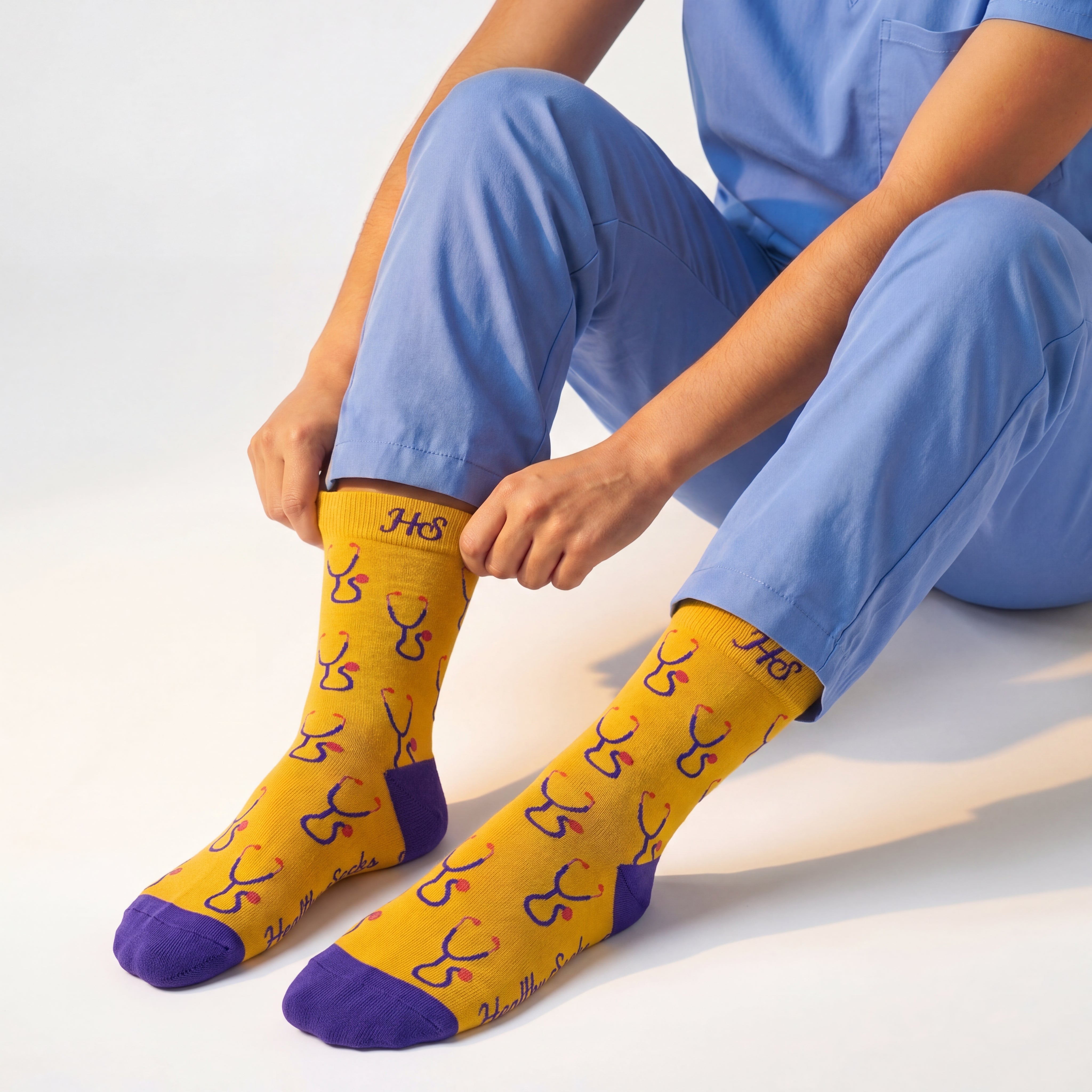 Stethoskop-Socken – Gelbe Edition