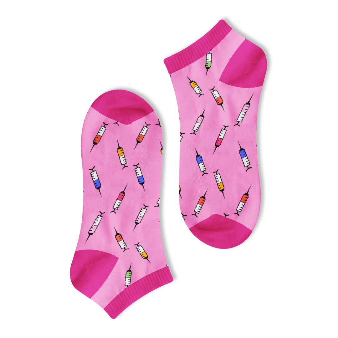 Syringe Ankle Socks – Pink Edition