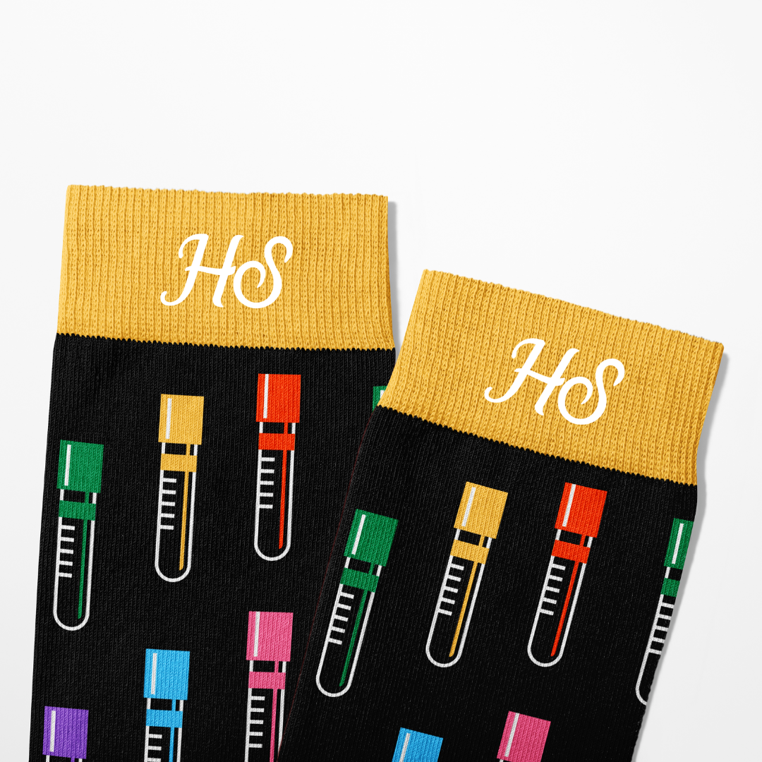 Blutentnahmeröhrchen-Socken