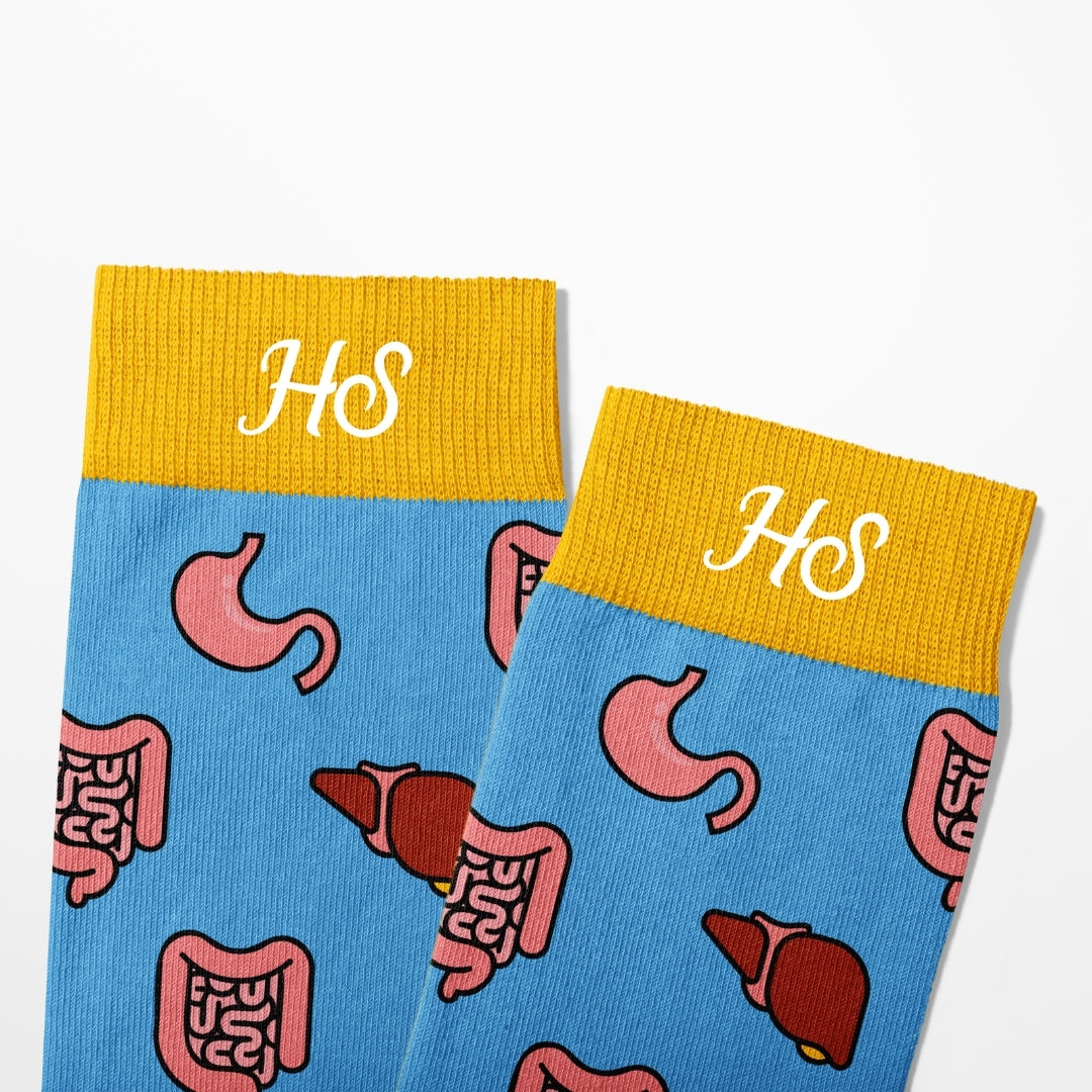 Magen-Darm-Socken – Blaue Edition