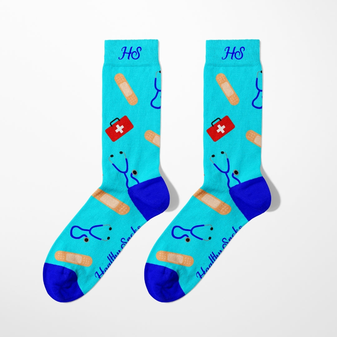 Krankenschwester-Socken – Blaue Edition`