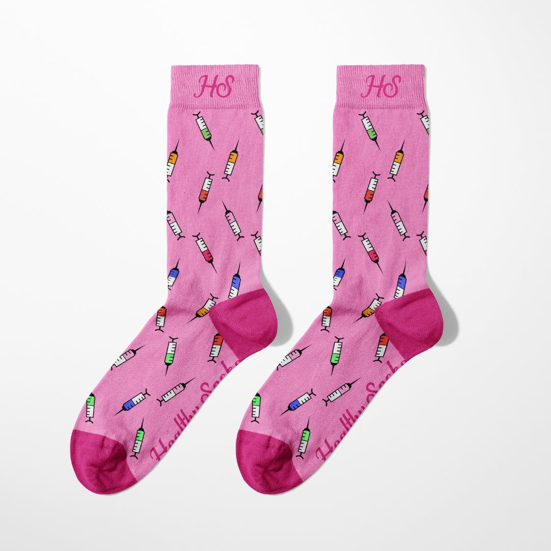 Syringe Socks – Pink Edition